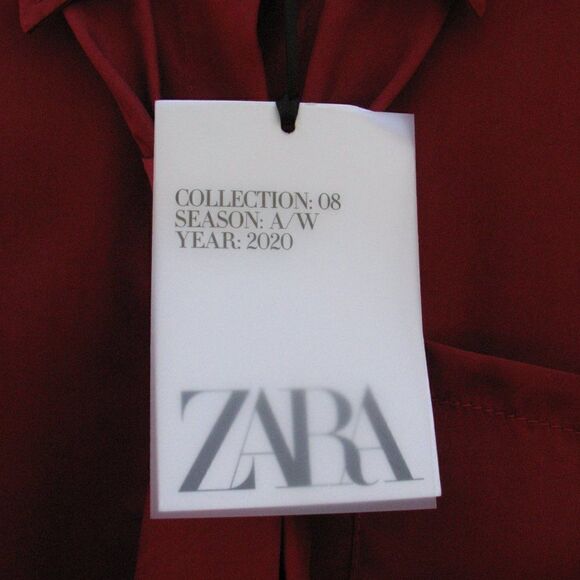 NWT ZARA Limited Edition Satin Shirt Dress - Picture 8 of 8